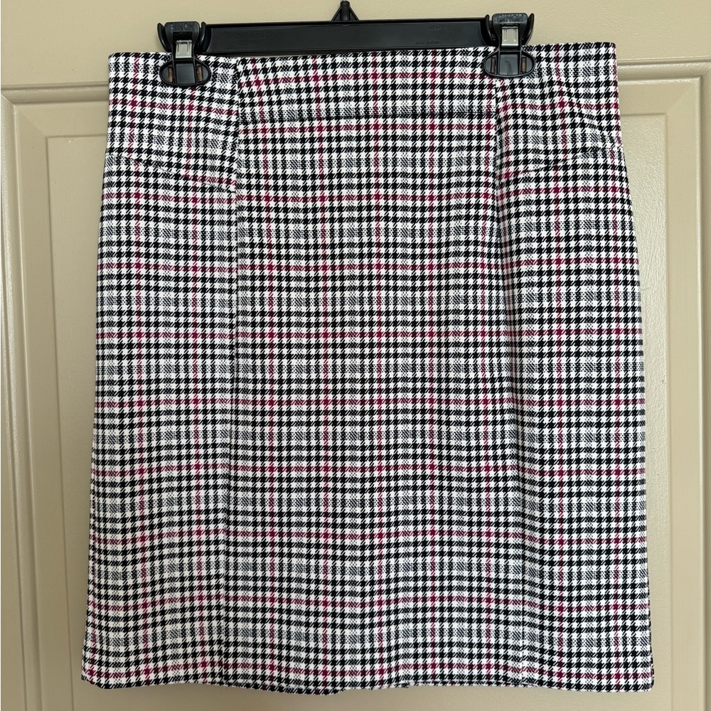 MICHAEL Michael Kors Black, White & Pink Mini Plaid Skirt